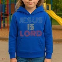 Jesus Is Lord Cool Christian Worship Kids Hoodie thumb 3
