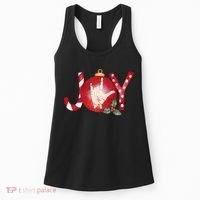Joy I Love You Asl Hand Christmas Ornament Long Sleeve Women's Tank Top thumb 0
