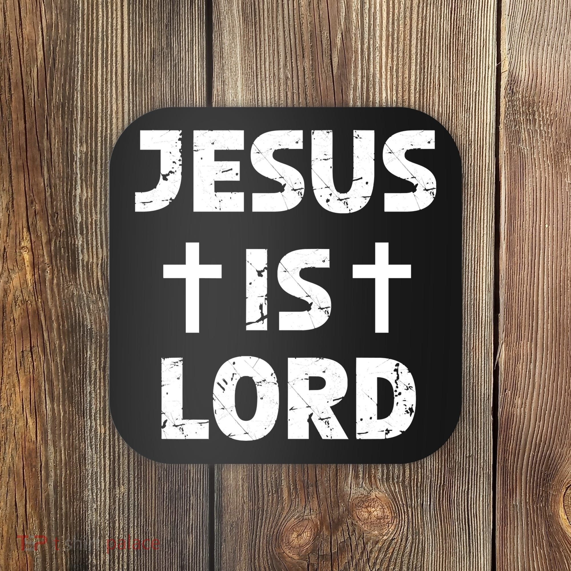JESUS IS LORD CROSS CHRISTIAN Coaster