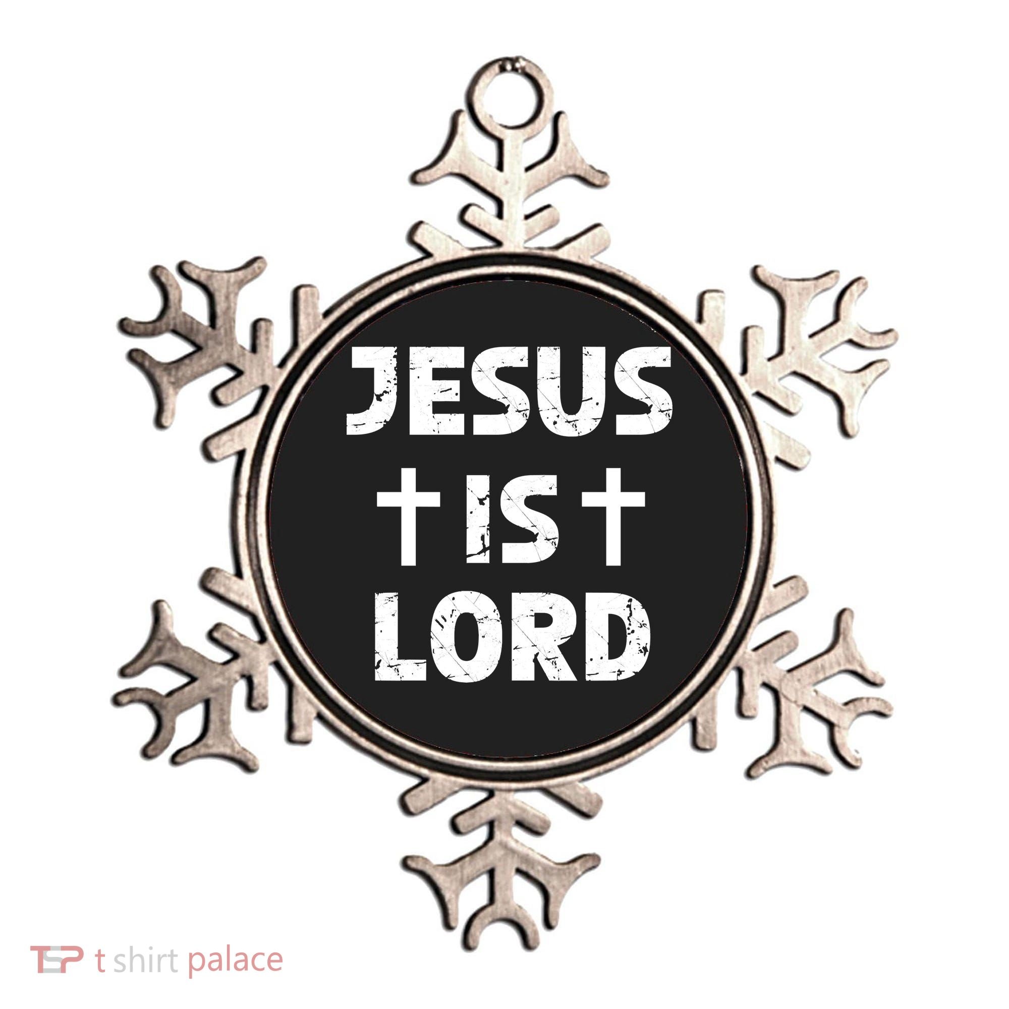 JESUS IS LORD CROSS CHRISTIAN Ornament