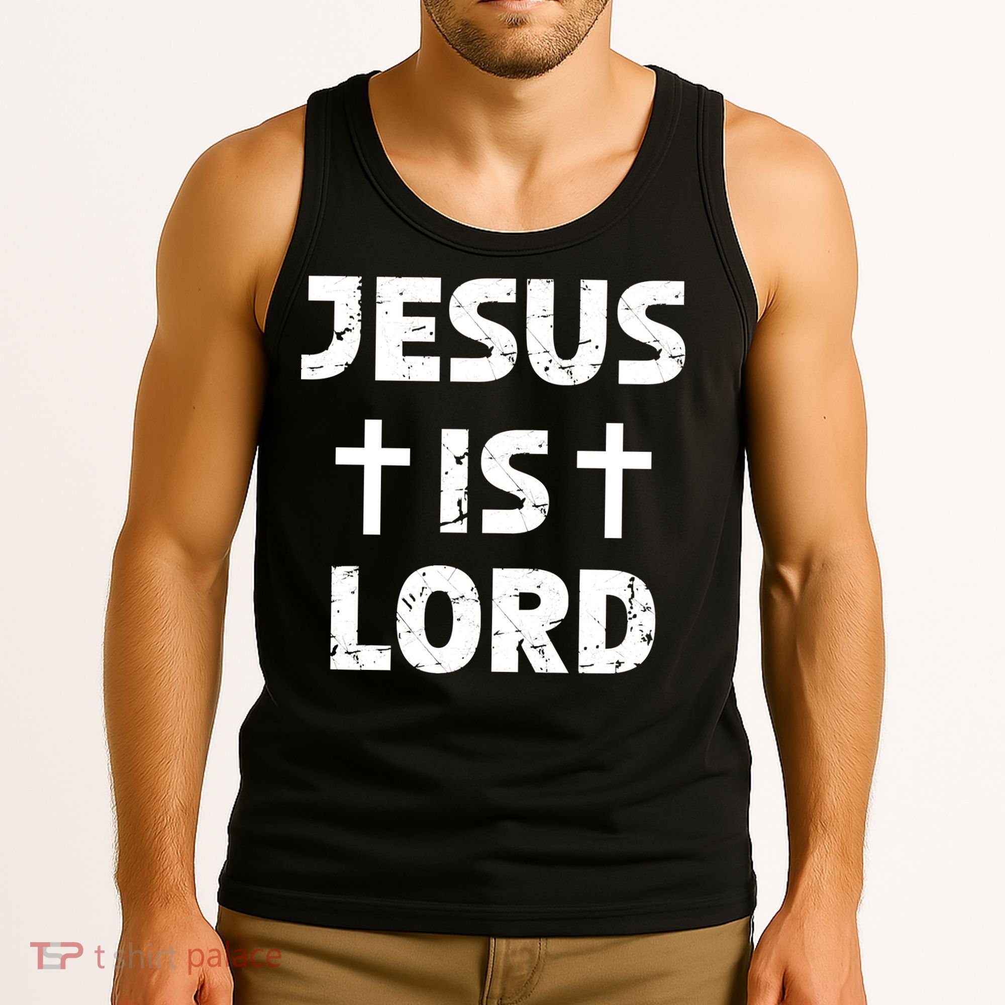 JESUS IS LORD CROSS CHRISTIAN Tank Top