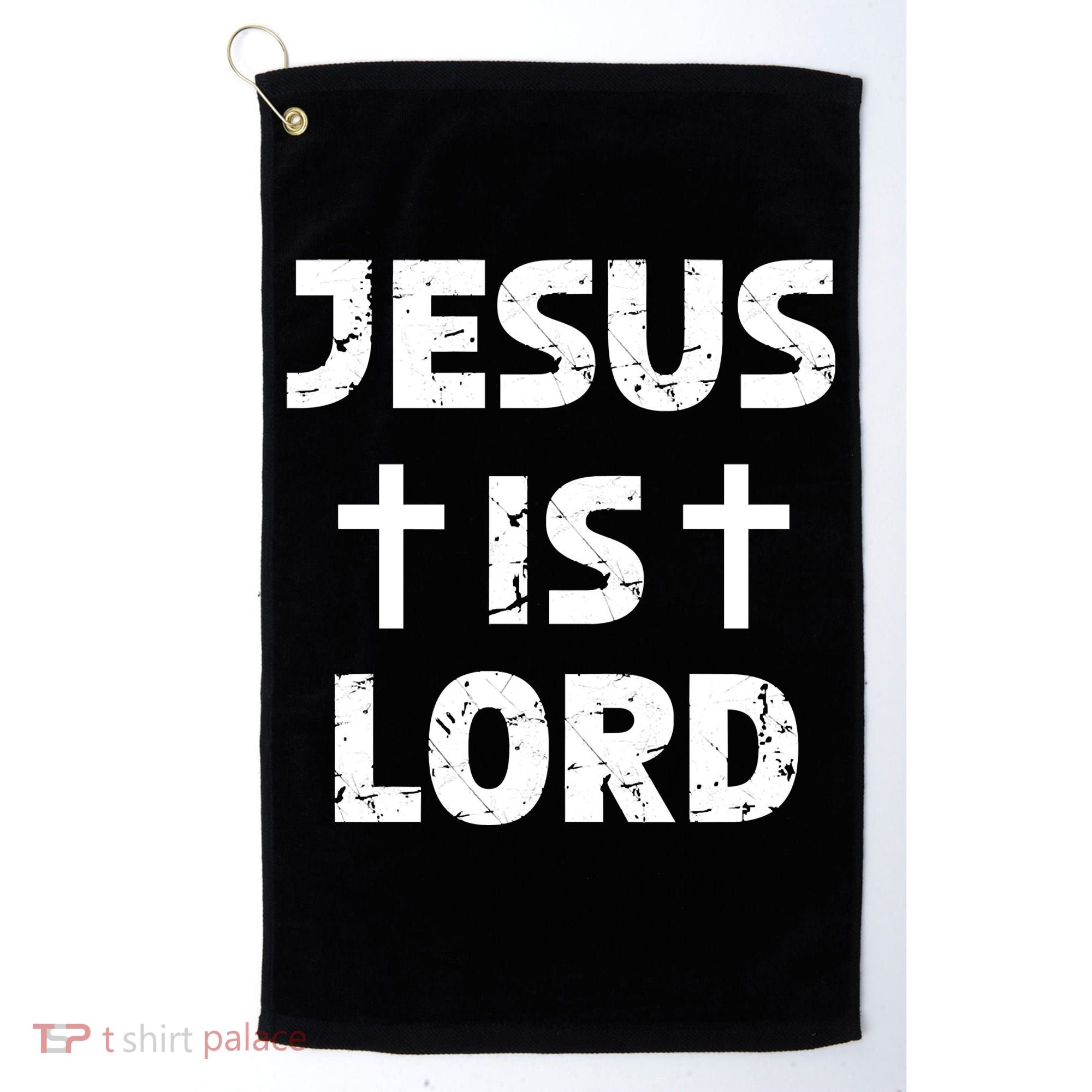 JESUS IS LORD CROSS CHRISTIAN Golf Towel