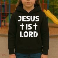 JESUS IS LORD CROSS CHRISTIAN Kids Hoodie thumb 3