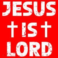 JESUS IS LORD CROSS CHRISTIAN Santa Hat thumb 1