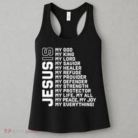 Jesus Is My God My King My Lord My Savior Christian Women's Tank Top thumb 3