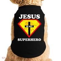 Jesus Is My Superhero Cute Powerful Christian Gift American Doggie Tank thumb 0