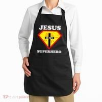 Jesus Is My Superhero Cute Powerful Christian Gift American Apron thumb 2