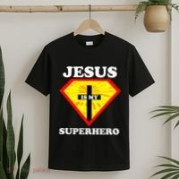 Jesus Is My Superhero Cute Powerful Christian Gift American T-Shirt thumb 2