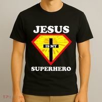 Jesus Is My Superhero Cute Powerful Christian Gift American T-Shirt thumb 3