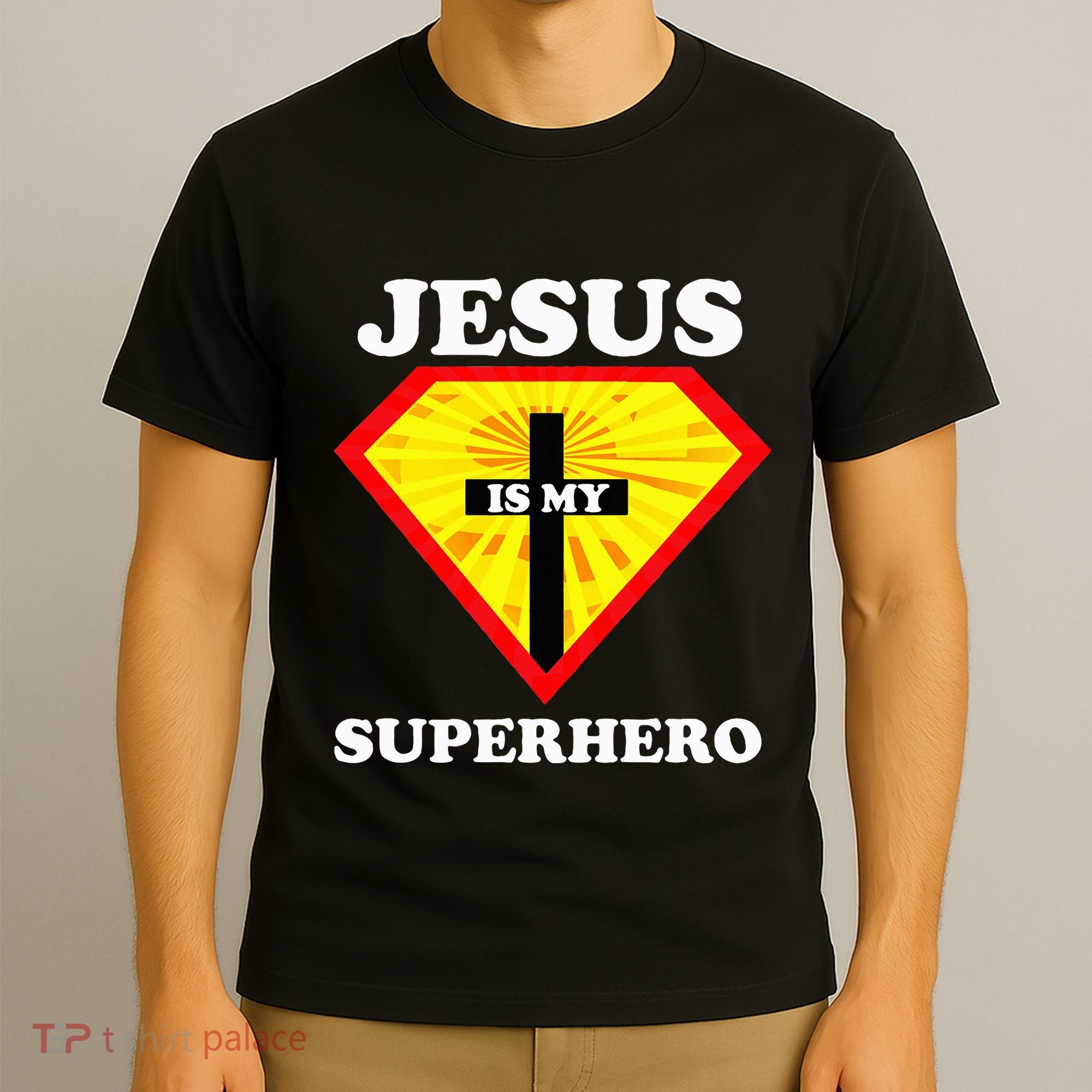 Jesus Is My Superhero Cute Powerful Christian Gift American T-Shirt