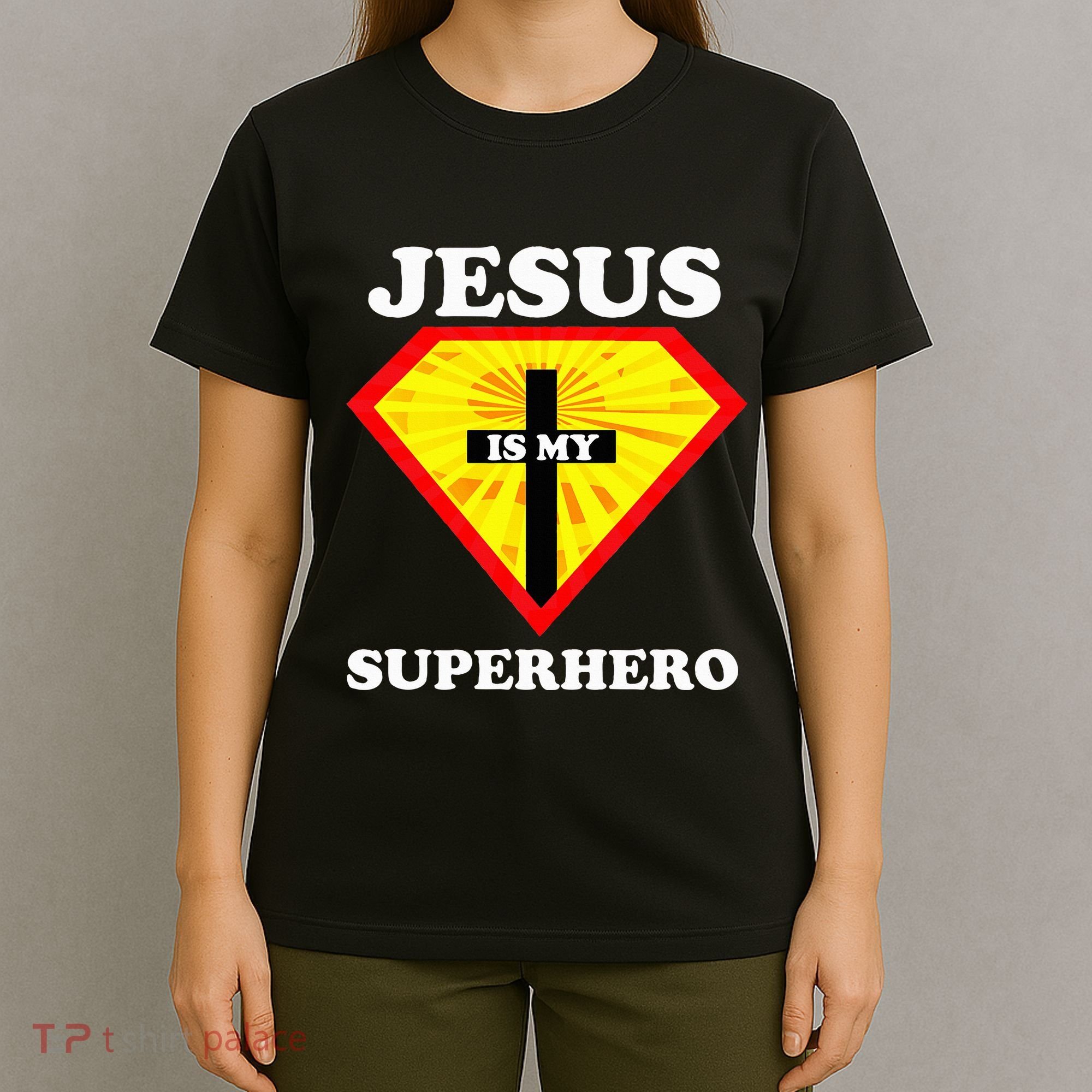 Jesus Is My Superhero Cute Powerful Christian Gift American T-Shirt