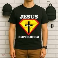 Jesus Is My Superhero Cute Powerful Christian Gift American T-Shirt thumb 6