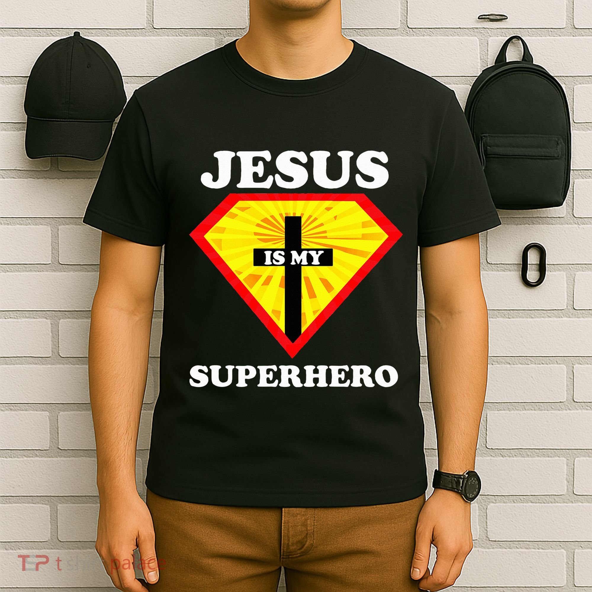 Jesus Is My Superhero Cute Powerful Christian Gift American T-Shirt