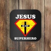 Jesus Is My Superhero Cute Powerful Christian Gift American Coaster thumb 0