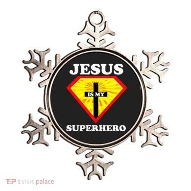 Jesus Is My Superhero Cute Powerful Christian Gift American Ornament