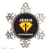 Jesus Is My Superhero Cute Powerful Christian Gift American Ornament thumb 0