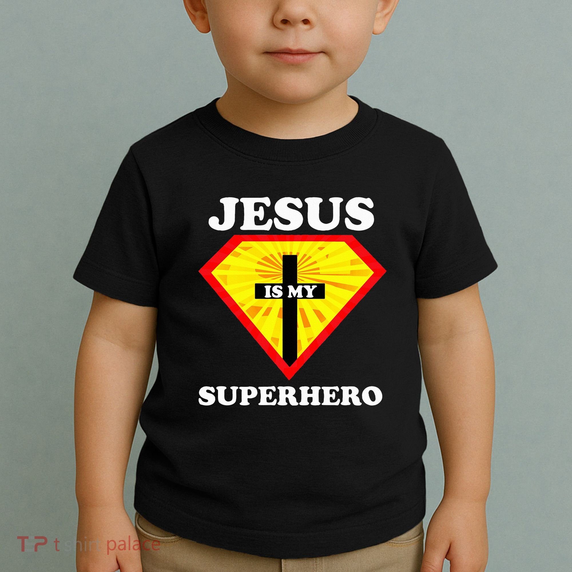 Jesus Is My Superhero Cute Powerful Christian Gift American Toddler T-Shirt