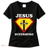 Jesus Is My Superhero Cute Powerful Christian Gift American Women's T-Shirt thumb 0