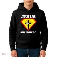 Jesus Is My Superhero Cute Powerful Christian Gift American Kids Hoodie thumb 4