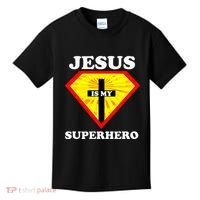 Jesus Is My Superhero Cute Powerful Christian Gift American Kids T-Shirt thumb 0