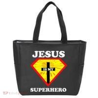 Jesus Is My Superhero Cute Powerful Christian Gift American Tote Bag thumb 0
