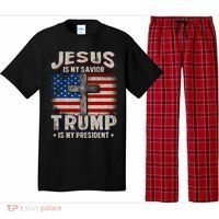 Jesus Is My Savior Trump Is My President Gift Pajama Set thumb 0