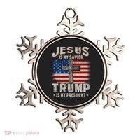 Jesus Is My Savior Trump Is My President Gift Ornament thumb 0