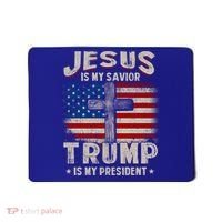 Jesus Is My Savior Trump Is My President Gift Mousepad thumb 0