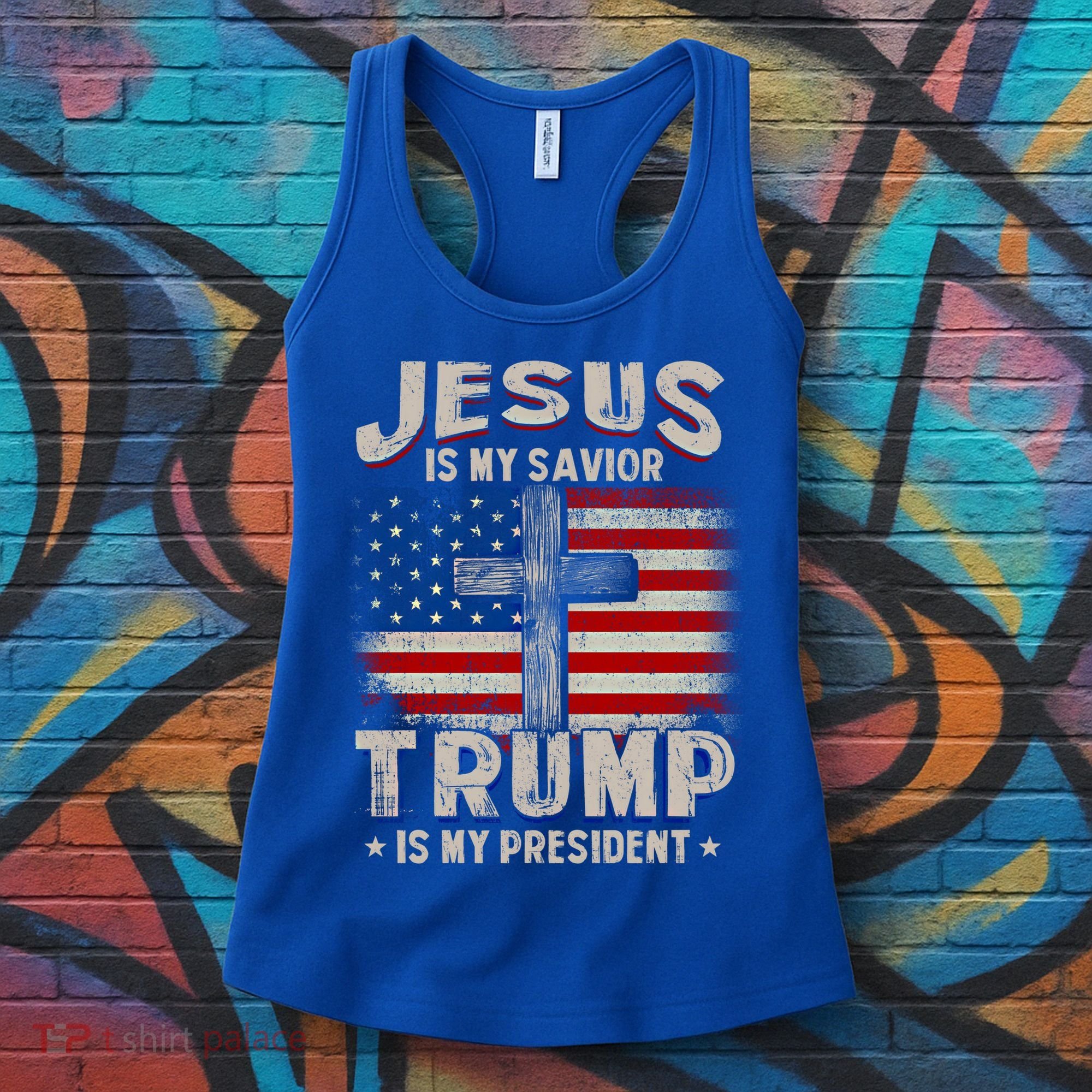 Jesus Is My Savior Trump Is My President Gift Women's Tank Top