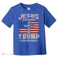 Jesus Is My Savior Trump Is My President Gift Toddler T-Shirt thumb 0