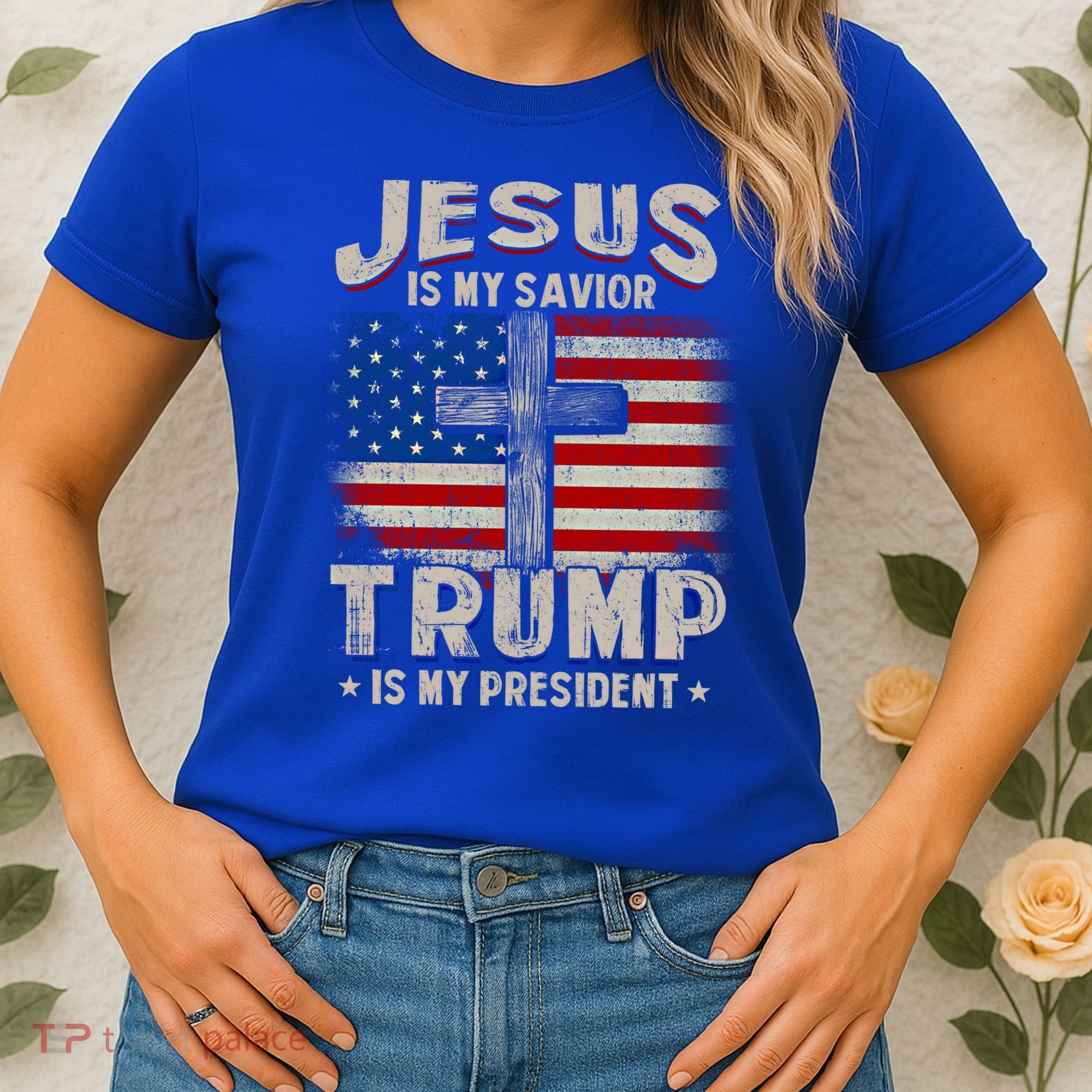 Jesus Is My Savior Trump Is My President Gift Women's T-Shirt