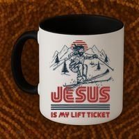 Jesus Is My Lift Ticket Coffee Mug thumb 2