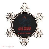 Jesus Is My Lift Ticket Ornament thumb 0