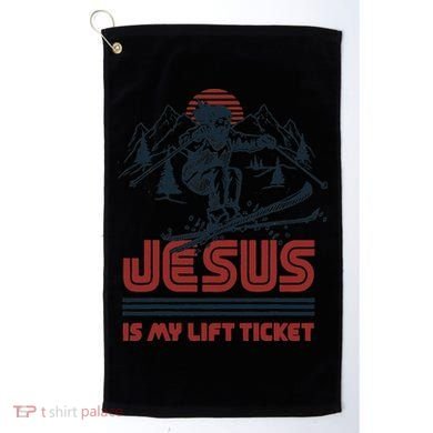 Jesus Is My Lift Ticket Golf Towel