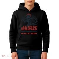 Jesus Is My Lift Ticket Kids Hoodie thumb 4