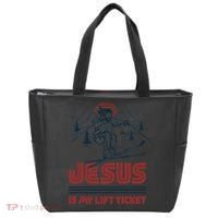 Jesus Is My Lift Ticket Tote Bag thumb 0
