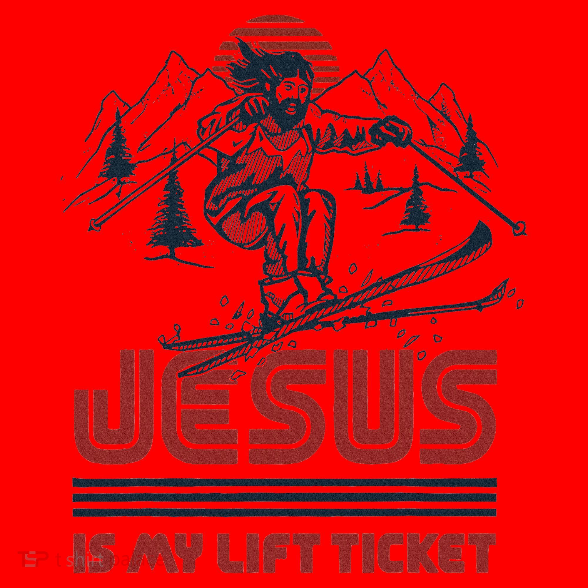 Jesus Is My Lift Ticket Santa Hat