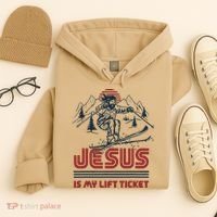 Jesus Is My Lift Ticket Hoodie thumb 4