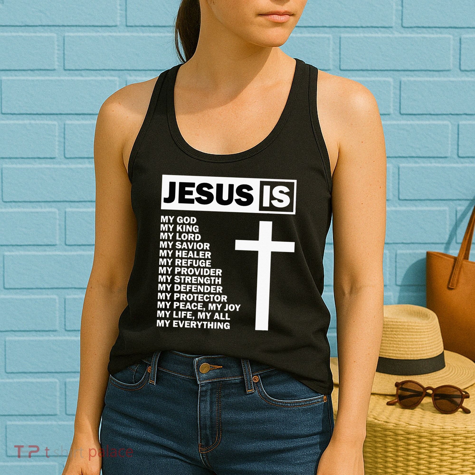 Jesus Is My All My Everything My God Lord Savior Women's Tank Top
