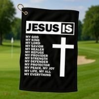 Jesus Is My All My Everything My God Lord Savior Golf Towel thumb 1