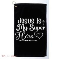 Jesus Is My Superhero Golf Towel thumb 0