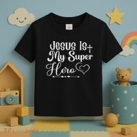 Jesus Is My Superhero Toddler T-Shirt thumb 3