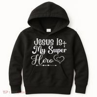 Jesus Is My Superhero Kids Hoodie thumb 0
