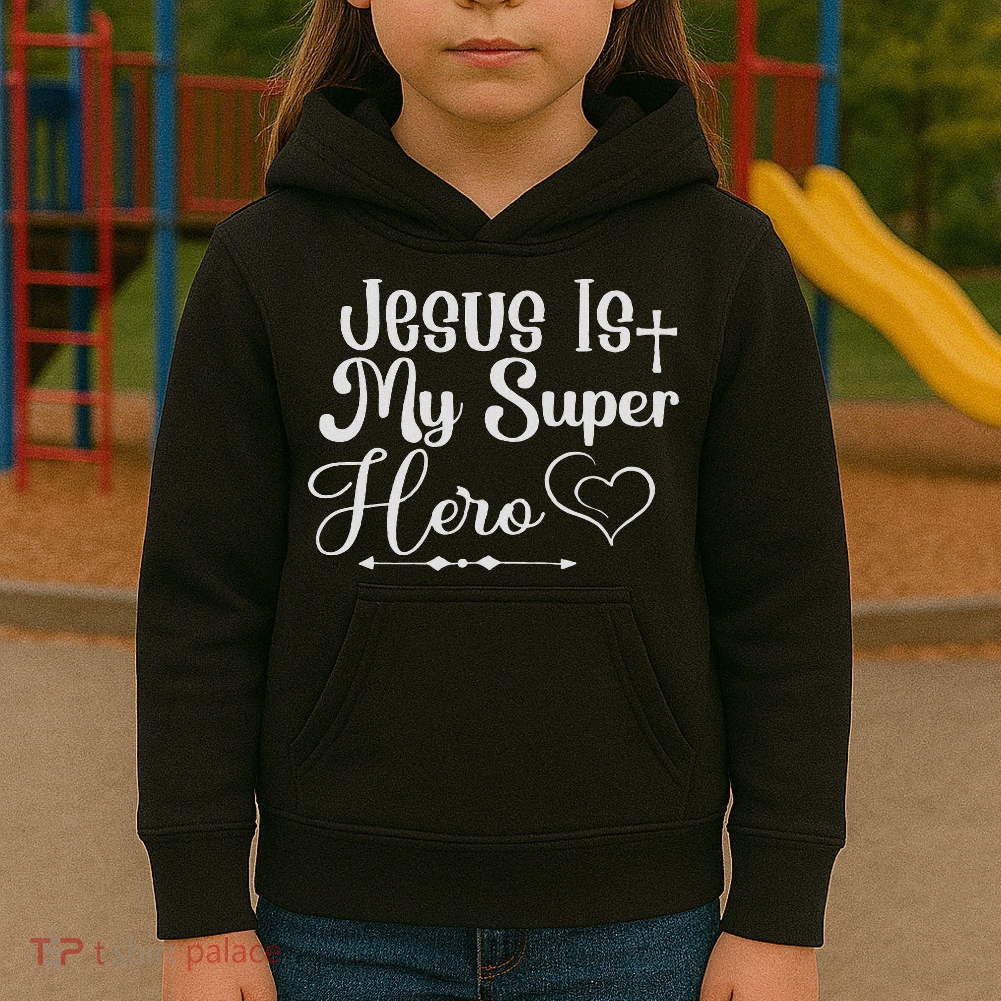 Jesus Is My Superhero Kids Hoodie