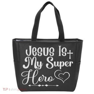 Jesus Is My Superhero Tote Bag