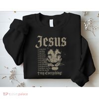 Jesus Is My God King Lord Savior Protector Lion Christian Sweatshirt thumb 2
