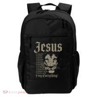 Jesus Is My God King Lord Savior Protector Lion Christian Backpack thumb 0