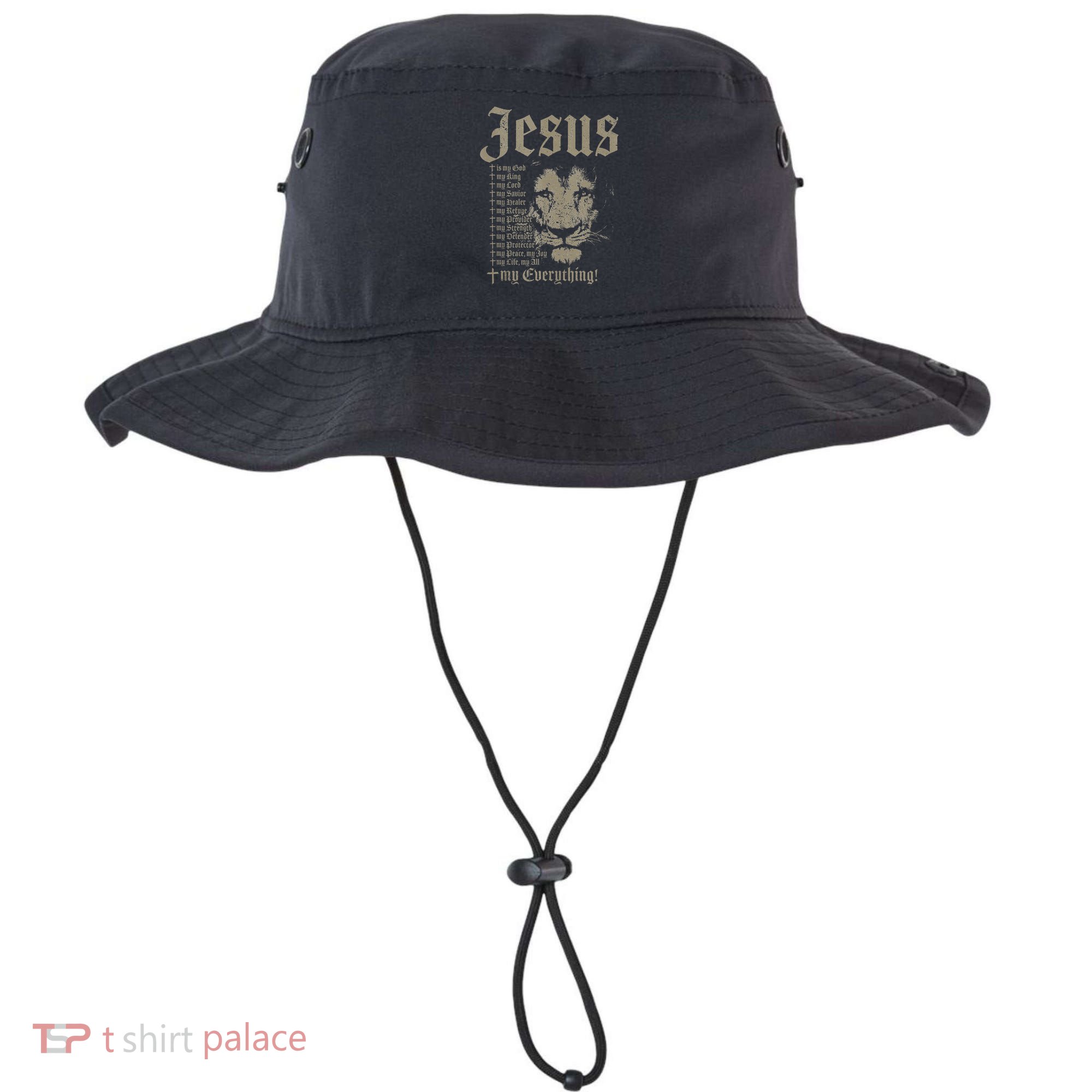 Jesus Is My God King Lord Savior Protector Lion Christian Bucket Hat