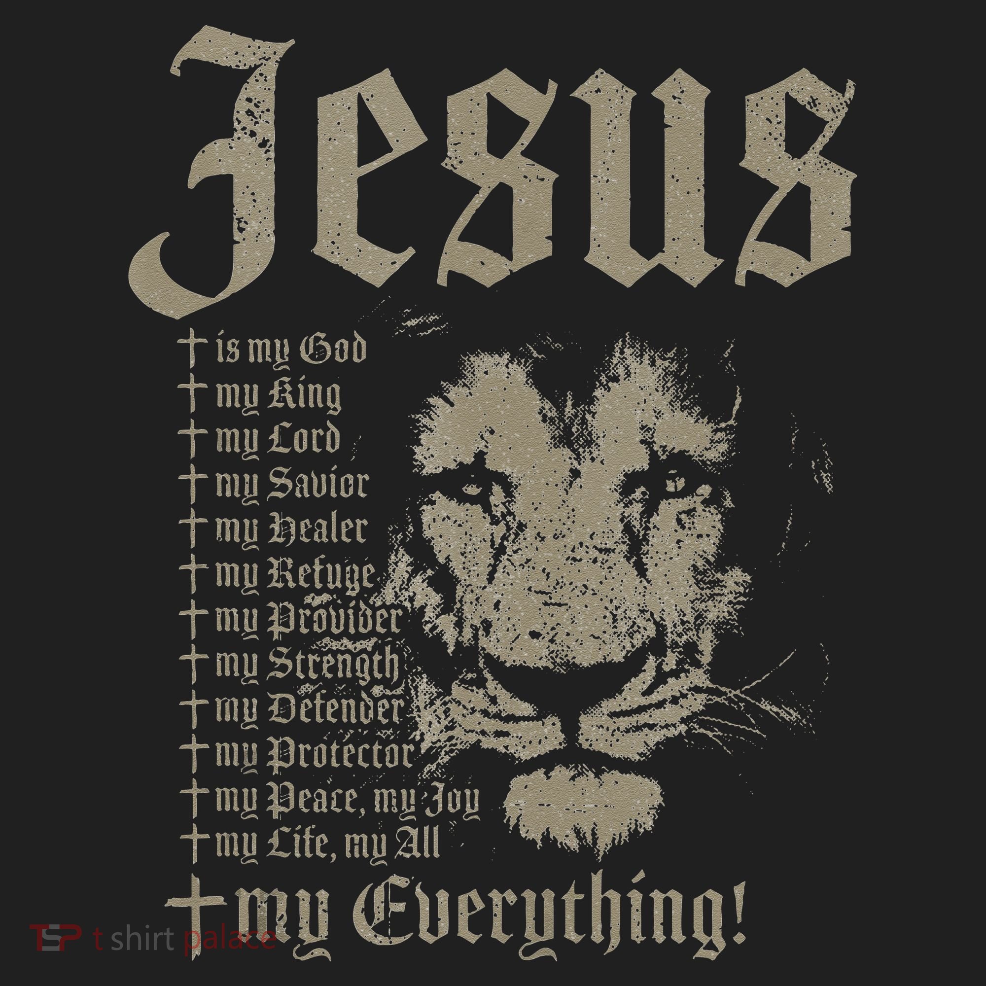 Jesus Is My God King Lord Savior Protector Lion Christian Beanie