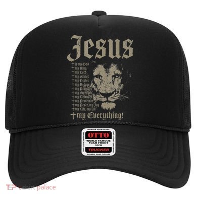 Jesus Is My God King Lord Savior Protector Lion Christian Hat